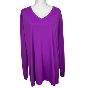 JMS JUST MY SIZE ACTIVE Women’s Pullover Top Sz 4X (26W/28W) Purple Color